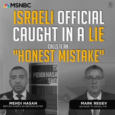 ISRAELI OFFICIAL CAUGHT IN A LIE Calls it an “Honest Mistake”
