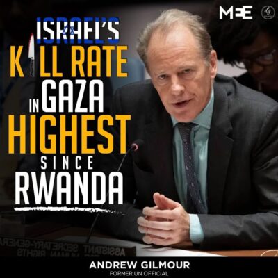 ISRAEL’S KILL RATE IN GAZA HIGHEST SINCE RWANDA