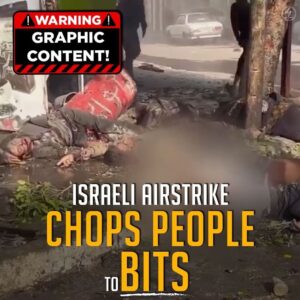 ISRAELI AIRSTRIKE CHOPS PEOPLE TO BITS