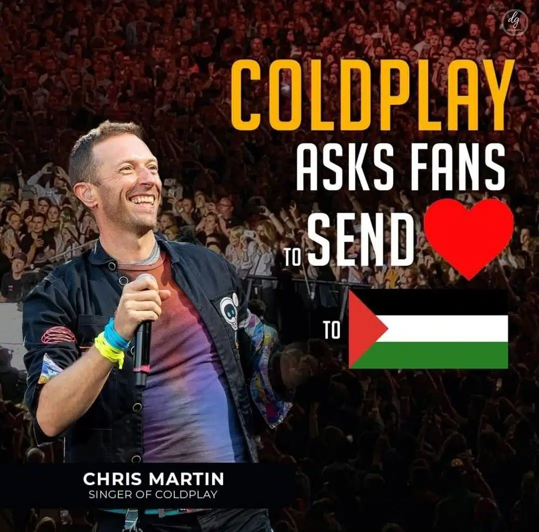 تطلب-فرقة-كولدبلاي-من-المعجبين-أن-يرسلوا-الحب-إلى-غزة-e1706689780522