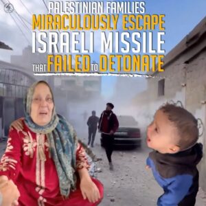 PALESTINIAN FAMILIES MIRACULOUSLY ESCAPE ISRAELI MISSILE THAT FAILED TO DETONATE