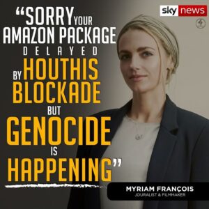 SORRY AMAZON PACKAGE DELAYED BY HOUTHIS BLOCKADE BUT GENOCIDE IS HAPPENING