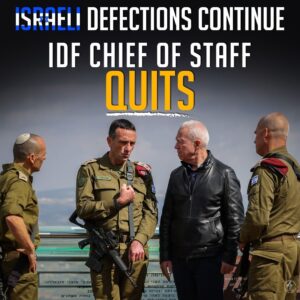 ISRAELI DEFECTIONS CONTINUE IDF CHIEF OF STAFF QUITS
