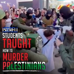 ISRAELI STUDENTS TAUGHT HOW TO MURDER PALESTINIANS