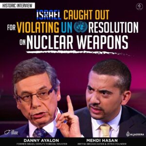 ISRAEL CAUGHT OUT FOR VIOLATING UN RESOLUTION ON NUCLEAR WEAPONS