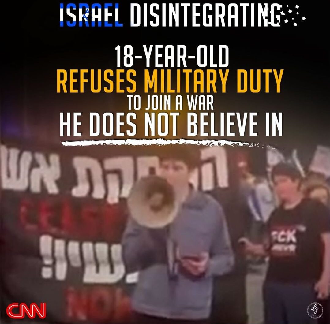 ISRAEL-DISINTEGRATING-18-YEAR-OLD-REFUSES-MILITARY-DUTY-TO-JOIN-A-WAR-HE-DOES-NOT-BELIEVE-IN-e1712828313779