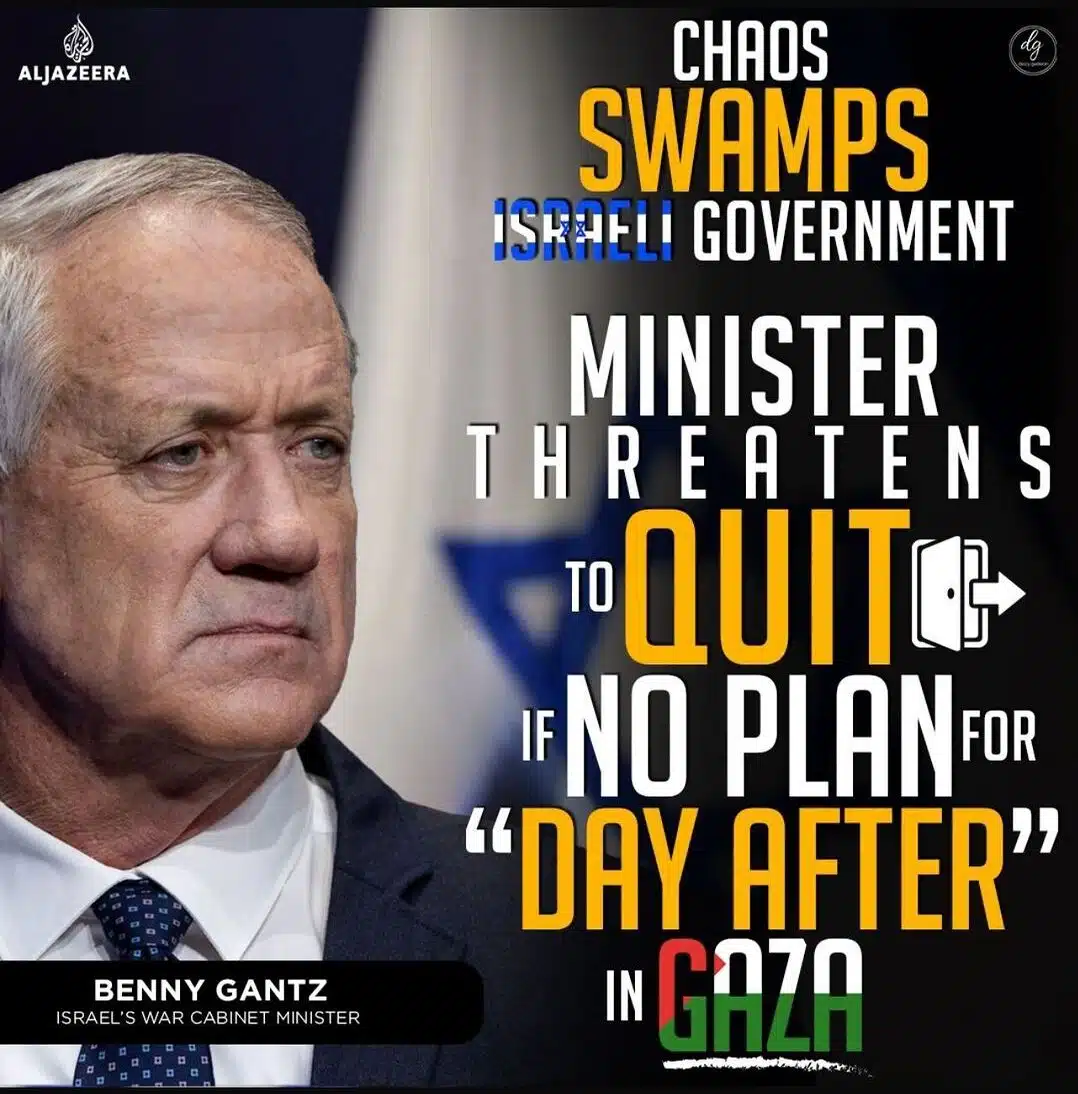 CHAOS-SWAMPS-ISRAELI-GOVERNMENT-MINISTER-THREATENS-TO-QUIT-IF-NO-PLAN-FOR-DAY-AFTER-IN-GAZA-e1716301958815