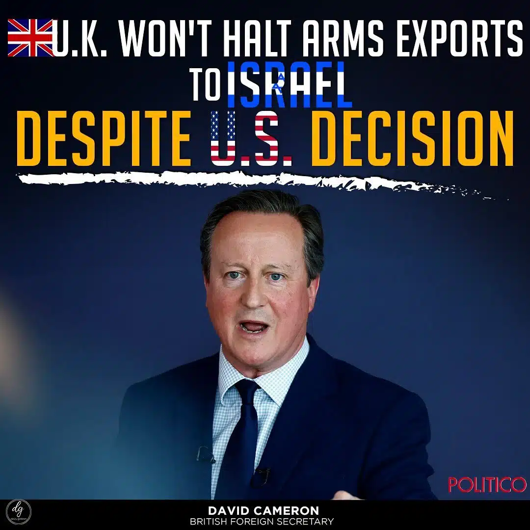 U.K.-WONT-HALT-ARMS-EXPORTS-T-OISRAEL-DESPITE-U.S
