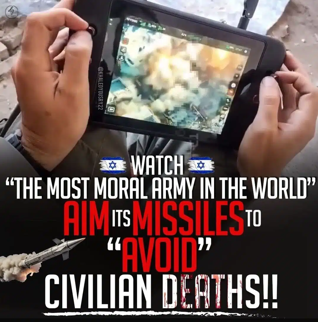 WATCH "THE MOST MORAL ARMY IN THE WORLD" AIMITS MISSILES TO "AVOID" CIVILIAN DEATHS!!