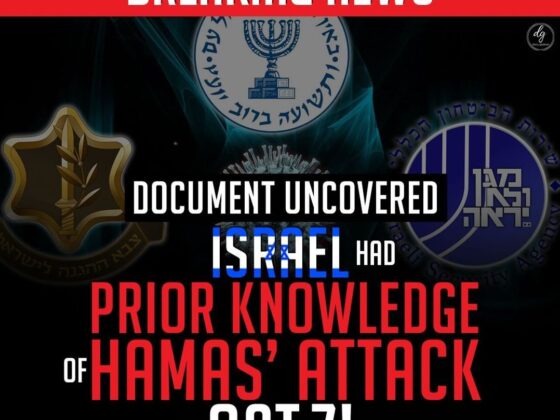 BREAKING NEWS DOCUMENT UNCOVERED ISRAEL HAD PRIOR KNOWLEDGE OF HAMAS' ATTACK ON OCT.7!