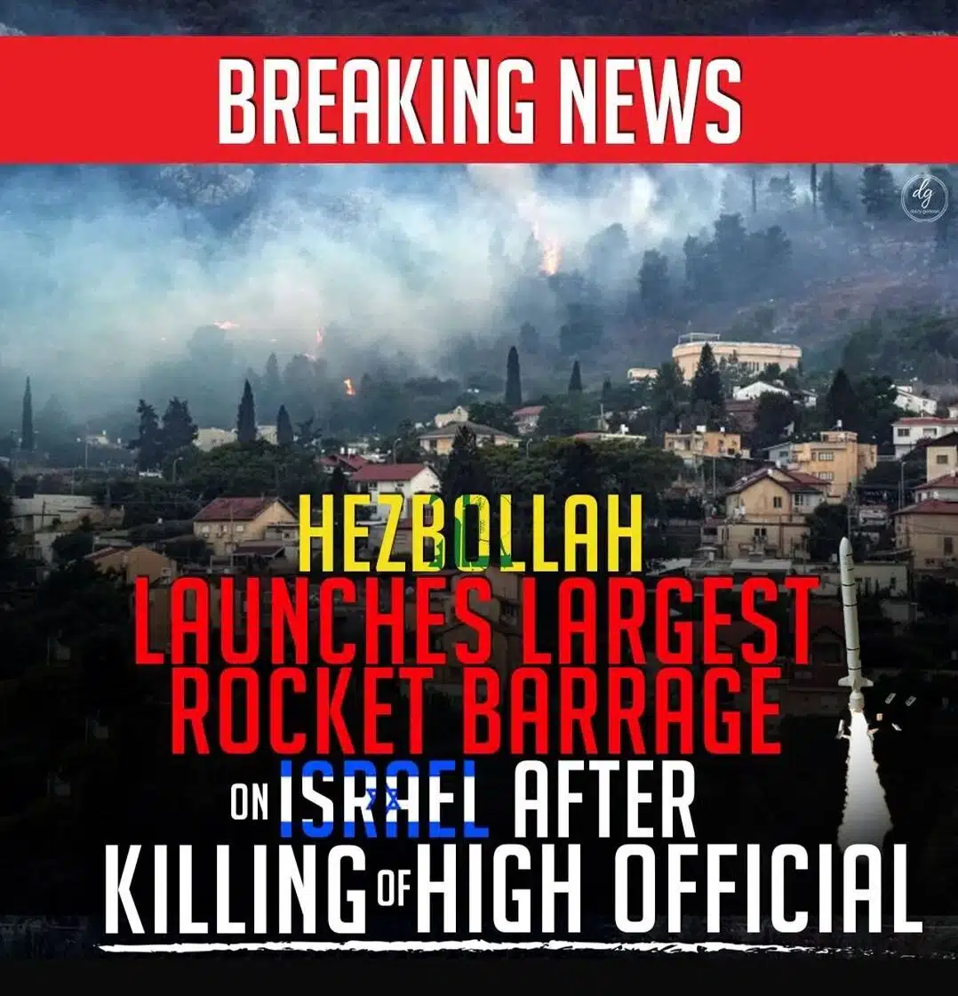 HEZBOLLAH LAUNCHES LARGEST ROCKET BARRAGE