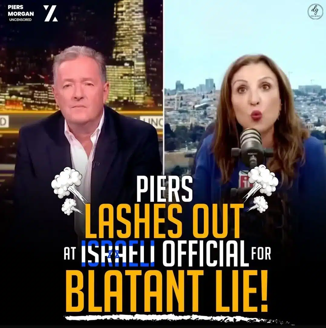 PIERS LASHES OUT AT ISRAELI OFFICIAL FOR