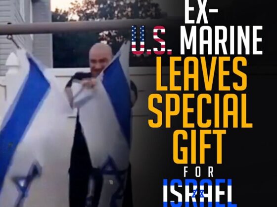 EX- U.S. MARINE LEAVES SPECIAL GIFT FOR ISRAEL