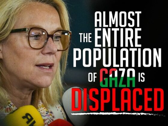 ALMOST THE ENTIRE POPULATION OF GAZA IS DISPLACED