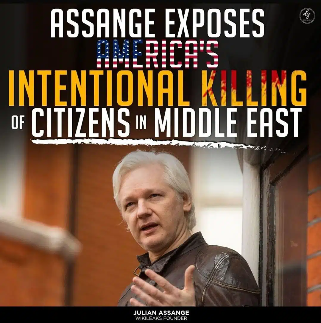 ASSANGE EXPOSES AMERICA'S INTENTIONAL KILLING CITIZENS IN MIDDLE EAST