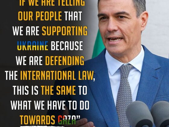 "IF WE ARE TELLING OUR PEOPLE THAT WE ARE SUPPORTING UKRAINE BECAUSE WE ARE DEFENDING THE INTERNATIONAL LAW, THIS IS THE SAME TO WHAT WE HAVE TO DO TOWARDS GAZA"