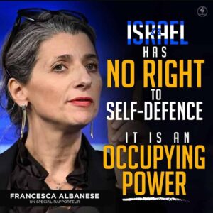ISRAEL HAS NO RIGHT TO SELF-DEFENCE IT IS AN OCCUPYING POWER