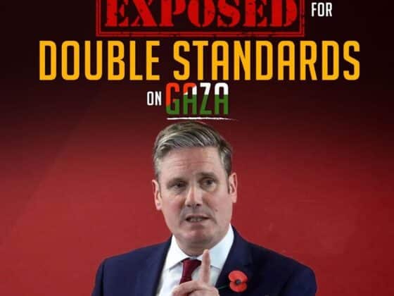 NEW BRITISH PM EXPOSED FOR DOUBLE STANDARDS ON GAZA