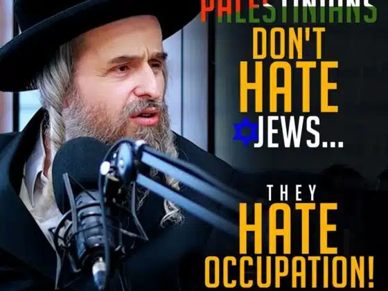 PALESTINIANS DON'T HATE JEWS... THEY HATE OCCUPATION!