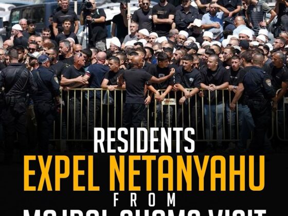 RESIDENTS EXPEL NETANYAHU FROM MAJDAL SHAMS VISIT