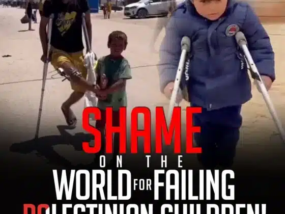 SHAME ON THE WORLD FOR FAILING PALESTINIAN CHILDREN!