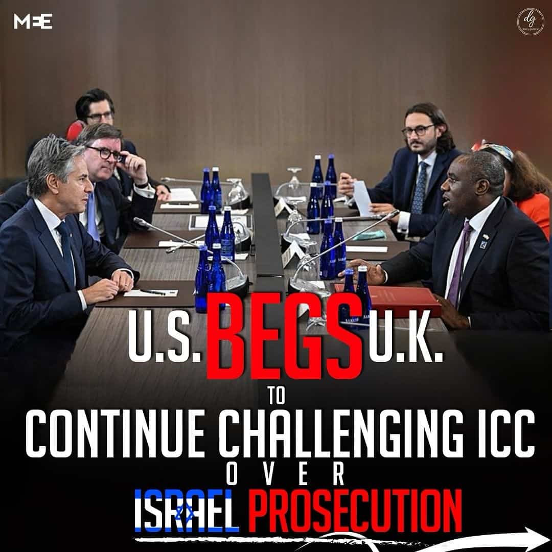 U.S. BEGS U.K. TO CONTINUE CHALLENGING ICC OVER ISRAEL PROSECUTION