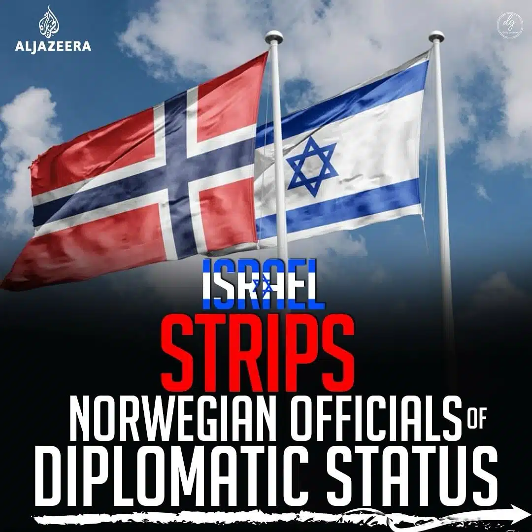ISRAEL STRIPS NORWEGIAN OFFICIALS OF DIPLOMATIC STATUS