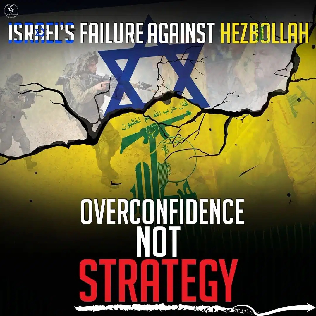 ISRAEL'S FAILURE AGAINST HEZBOLLAH OVERCONFIDENCE NOT STRATEGY