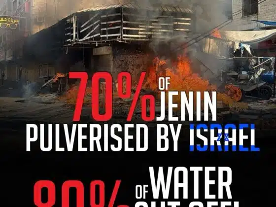 إسرائيل تدمر 70% من مدينة جنين وانقطعت 80% من المياه!
