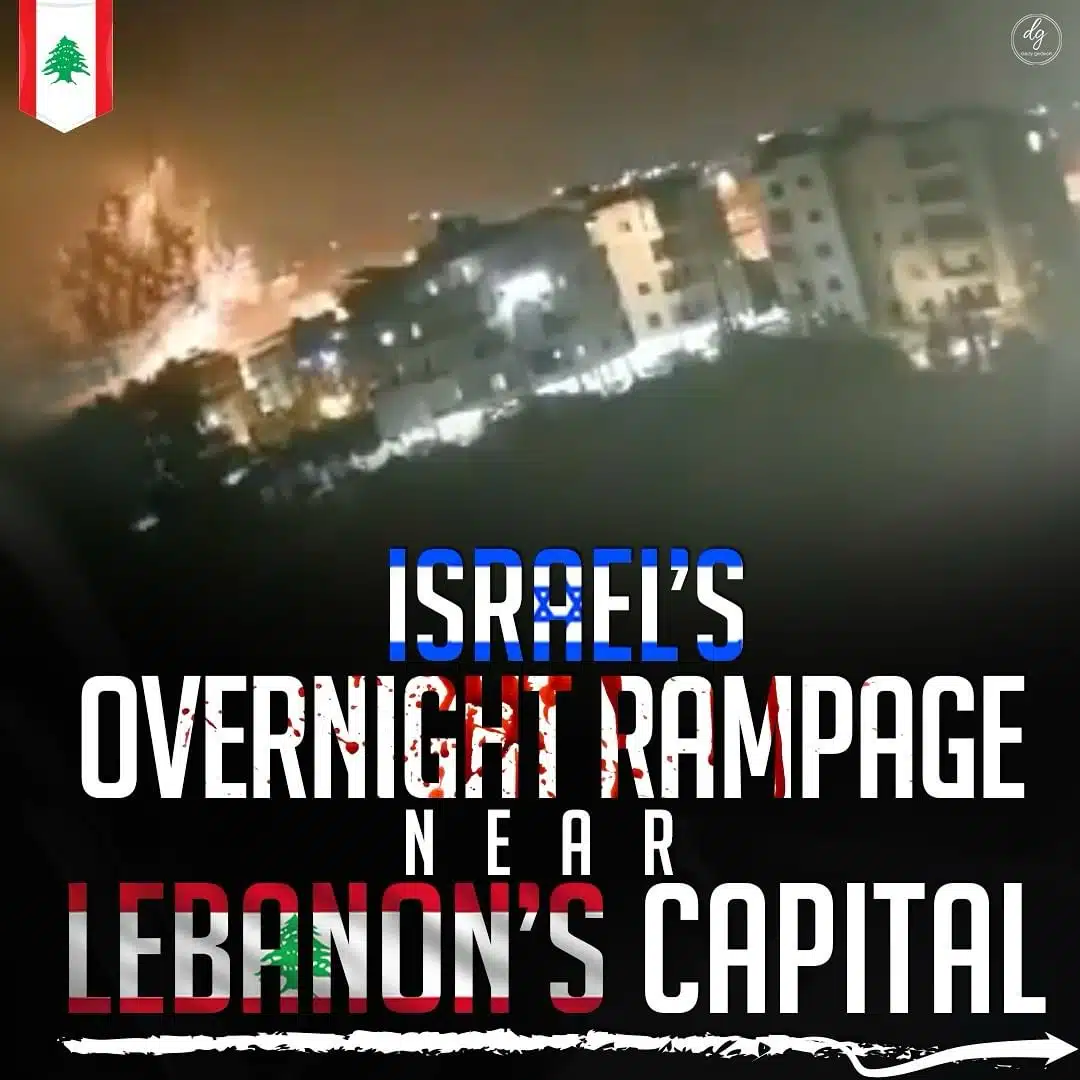 ISRAEL'S OVERNIGHT RAMPAGE NEAR LEBANON'S CAPITAL