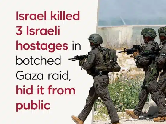 Israel killed 3 Israeli hostages in botched Gaza raid, hid it from public