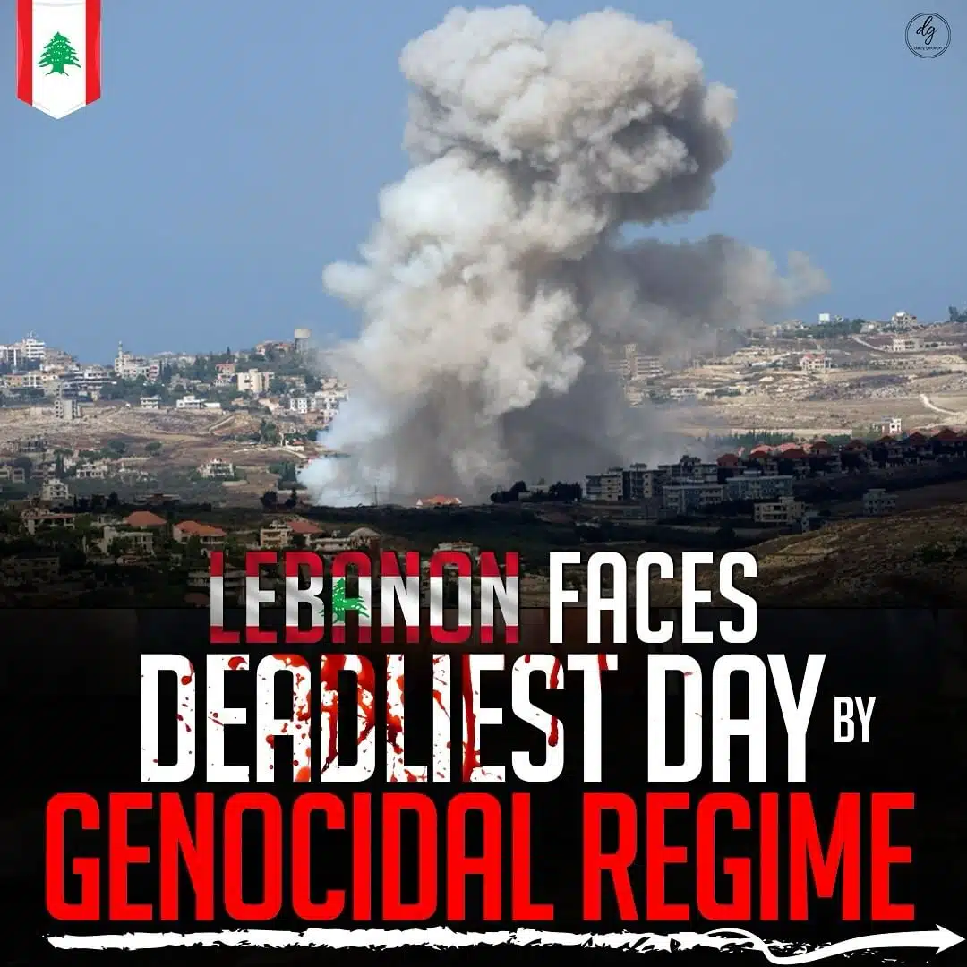 LEBANON FACES DEADLIEST DAY BY GENOCIDAL REGIME