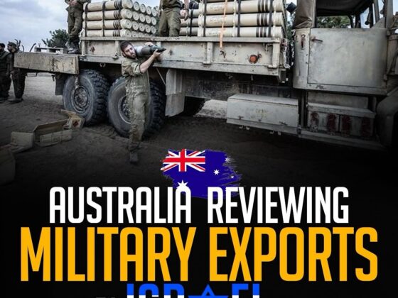 AUSTRALIA REVIEWING MILITARY EXPORTS TO ISRAEL