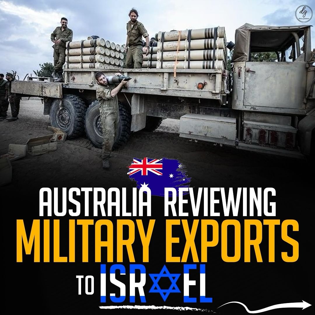 AUSTRALIA REVIEWING MILITARY EXPORTS TO ISRAEL