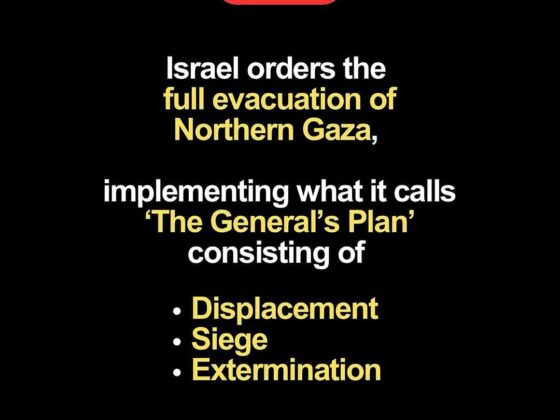 Breaking Israel orders the full evacuation of Northern Gaza, implementing what it calls 'The General's Plan' consisting of...