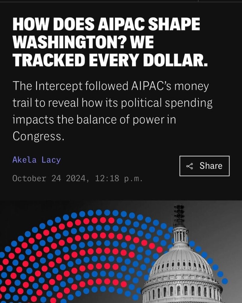 HOW DOES AIPAC SHAPE WASHINGTON? WE TRACKED EVERY DOLLAR.