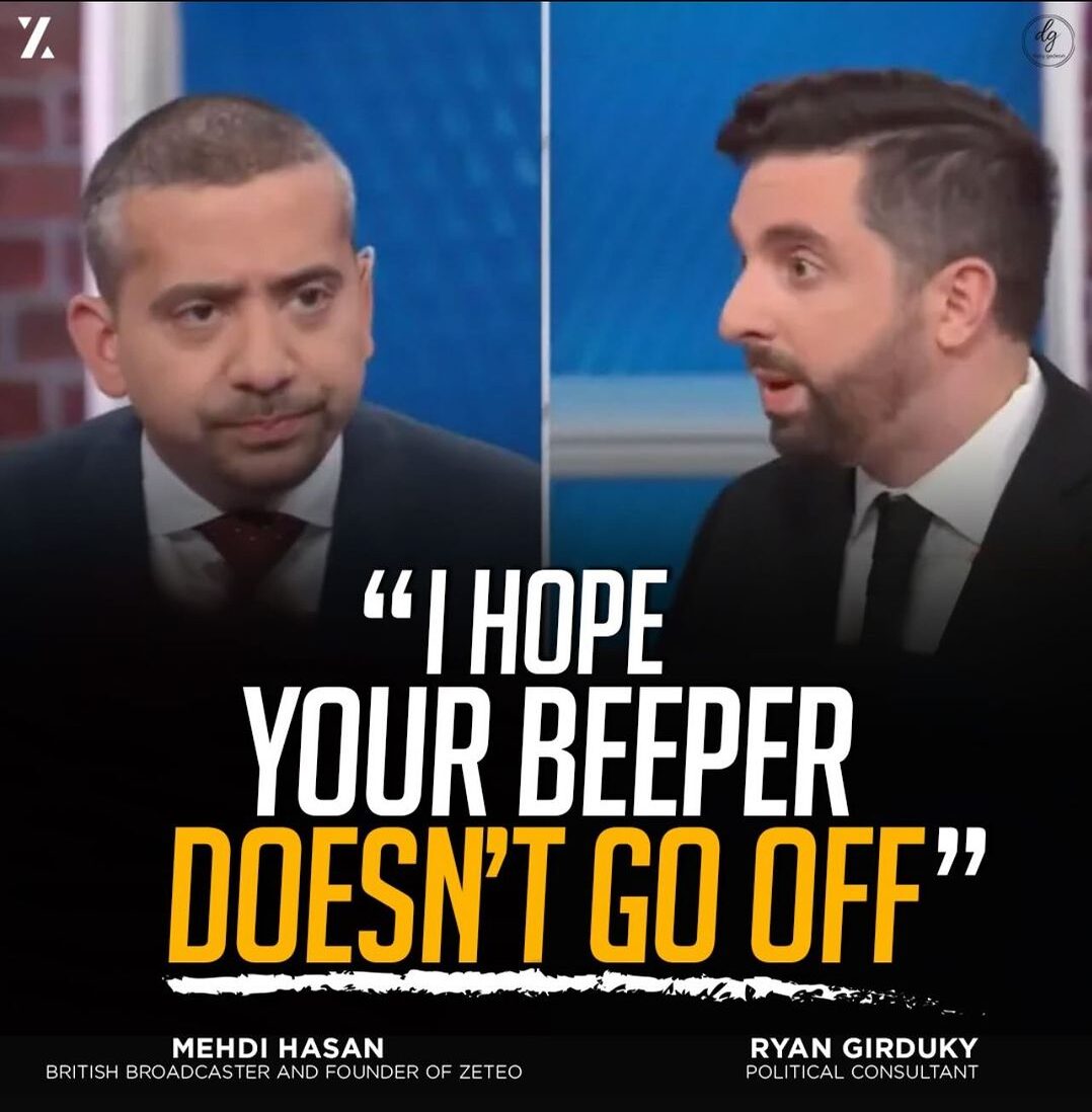 "I HOPE YOUR BEEPER DOESN'T GO OFF" MEHDI HASAN