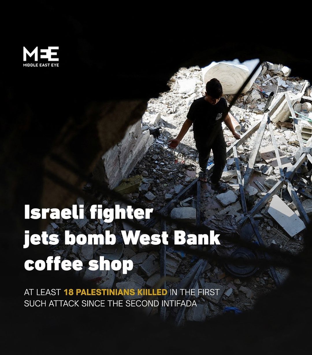 Israeli fighter jets bomb West Bank coffee shop