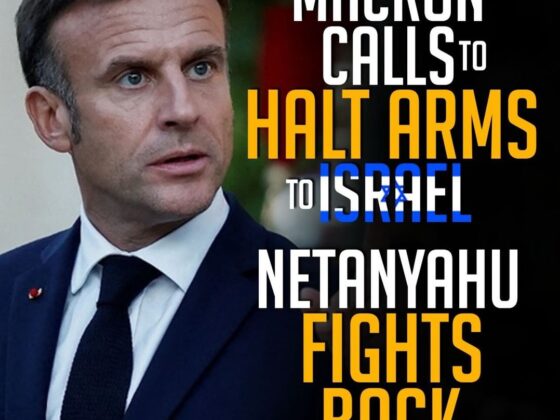 MACRON CALLS TO HALT ARMS TO ISRAEL NETANYAHU FIGHTS BACK