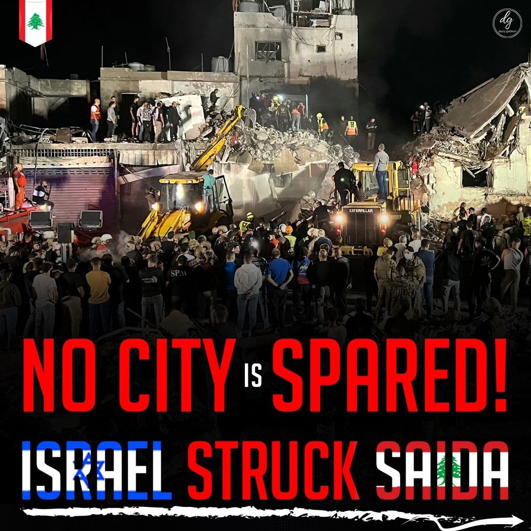 NO CITY IS SPARED! ISRAEL STRUCK SAIDA