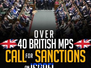 OVER 40 BRITISH MPS CALL FOR SANCTIONS ON ISRAEL