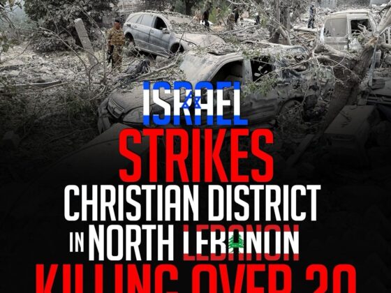 ZGHARTA LEBANON - ISRAEL STRIKES CHRISTIAN DISTRICT IN NORTH LEBANON KILLING OVER 20