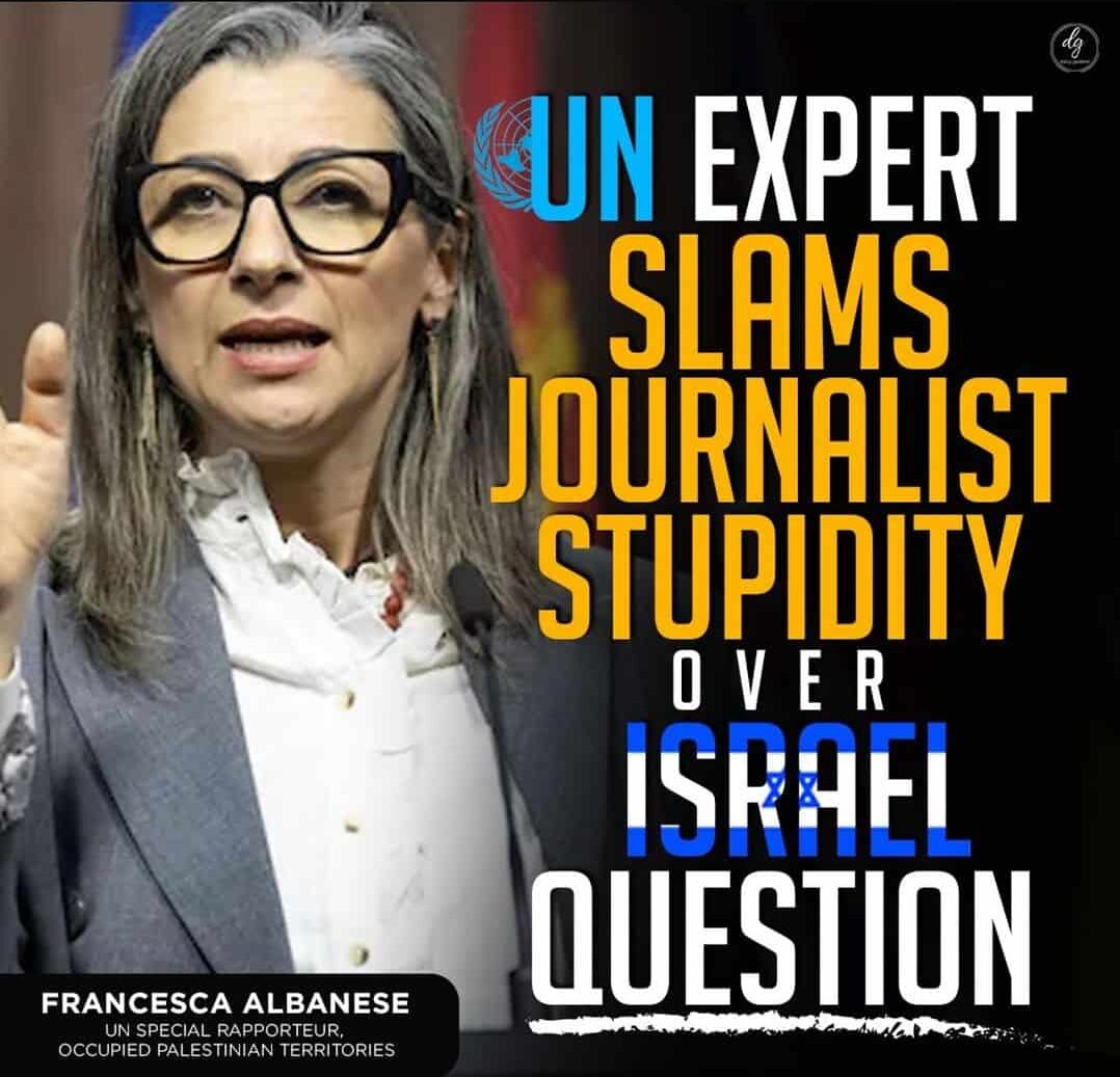 UN EXPERT SLAMS JOURNALIST STUPIDITY OVER ISRAEL QUESTION