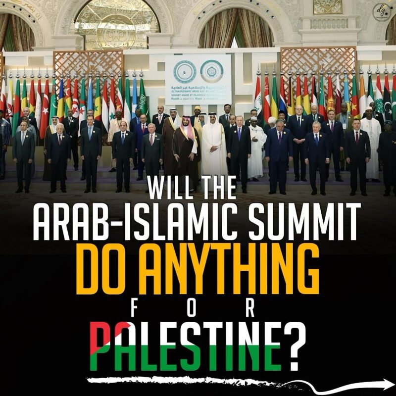 WILL THE ARAB-ISLAMIC SUMMIT DO ANYTHING FOR PALESTINE?