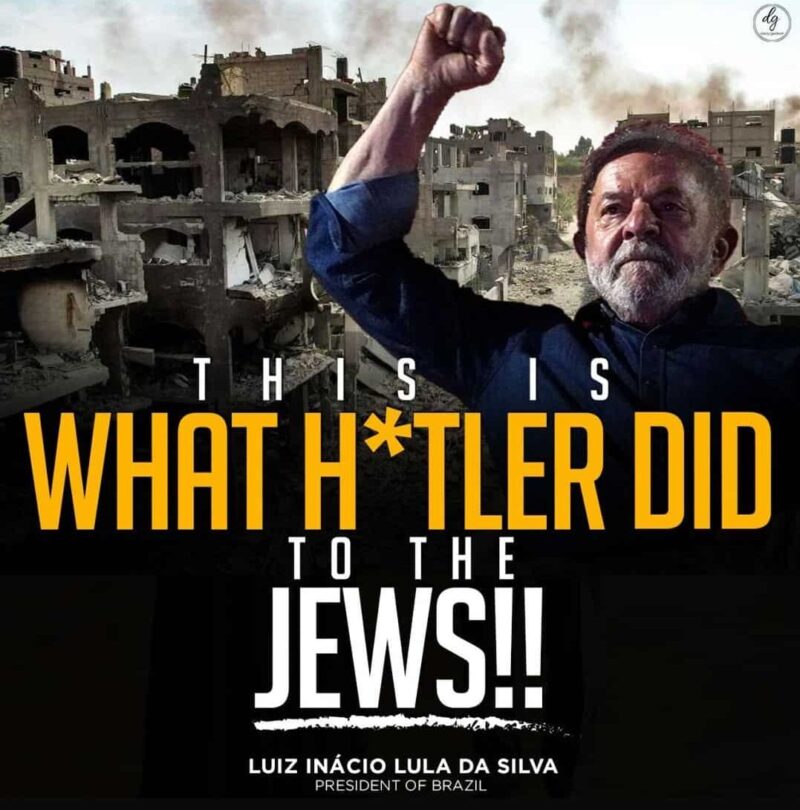 Brazilian President Luiz Inácio Lula da Silva: 'Israel's Actions Resemble Hitler's Atrocities Against the Jews'