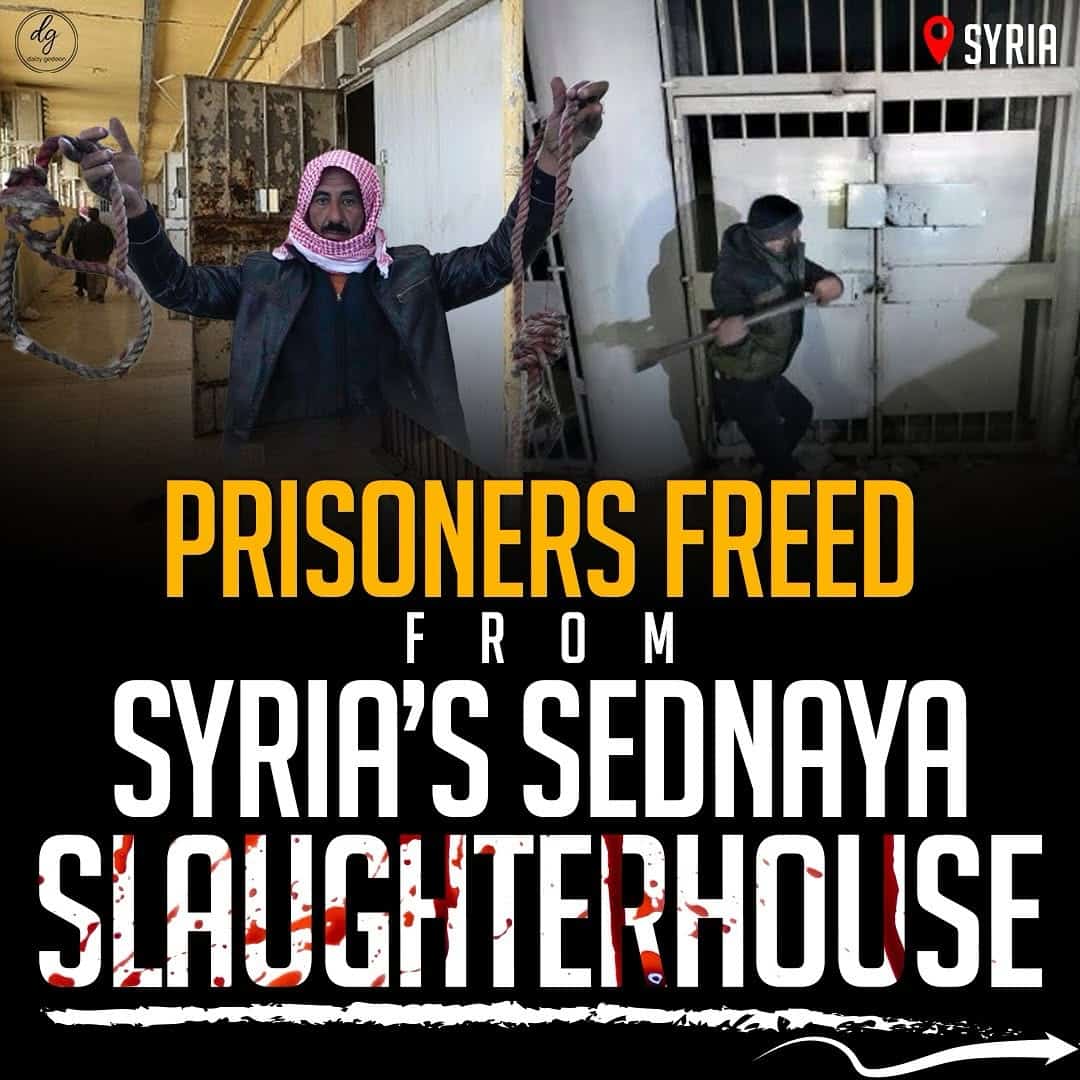 Location Syria: Prisoners Freed from Sednaya's Infamous Slaughterhouse