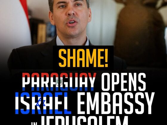 Reuters: Paraguay Opens Israel Embassy in Jerusalem – Shame!