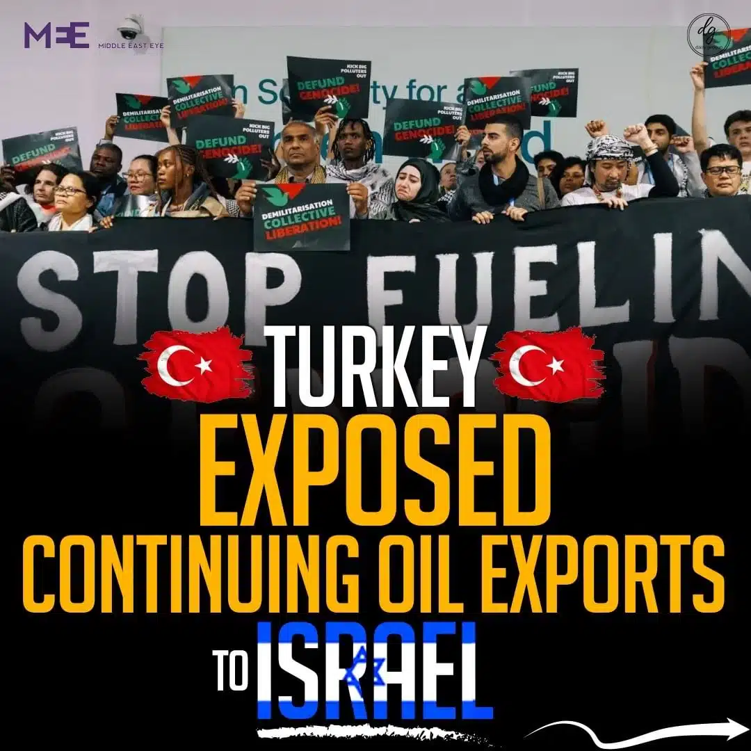 TURKEY EXPOSED CONTINUING OIL EXPORTS TO ISRAEL