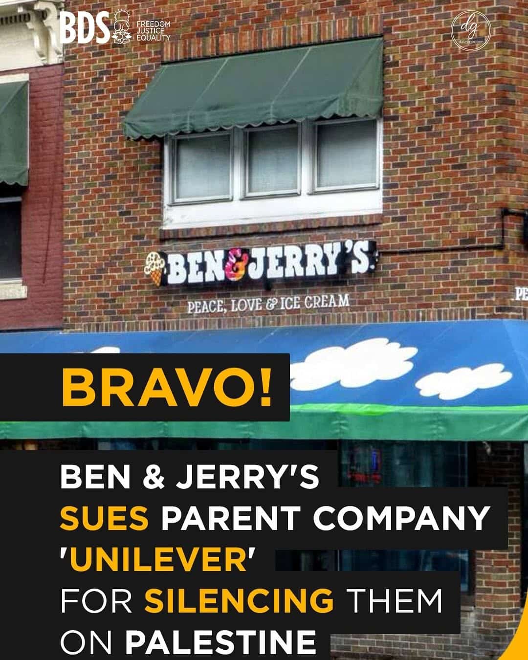 BDS Freedom, Justice & Equality: Ben & Jerry’s Sues Parent Company Unilever for Silencing Palestine Advocacy