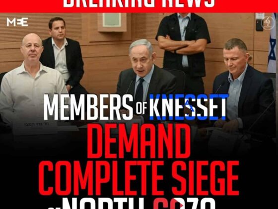 Breaking News: Knesset Members Call for Total Siege of North Gaza